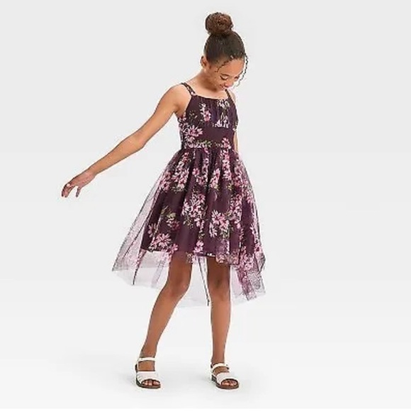 Zenzi Floral Purple Dress - Picture 2 of 6